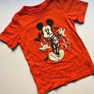 Disney Orange Halloween Mickey Mouse Tee